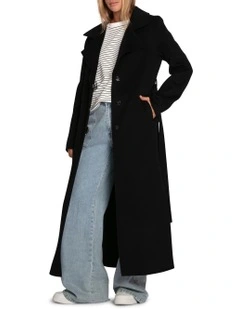 Ex-Boyfriend Maxi Coat in Black