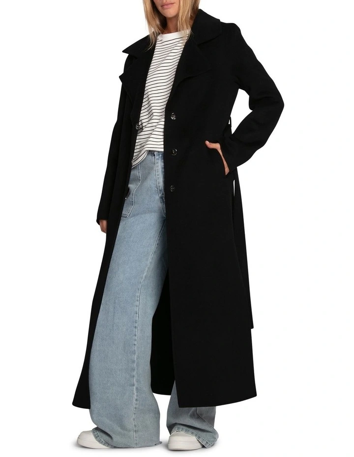 Ex-Boyfriend Maxi Coat in Black image 1