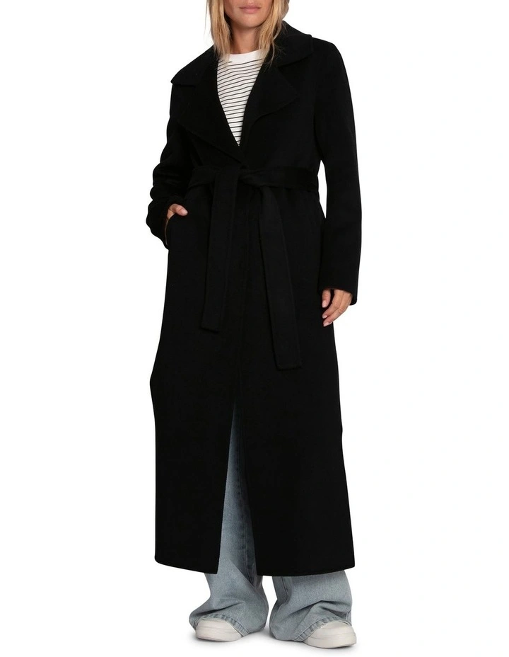 Ex-Boyfriend Maxi Coat in Black image 2