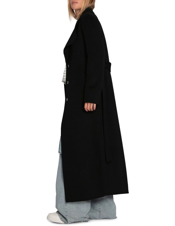 Ex-Boyfriend Maxi Coat in Black image 3