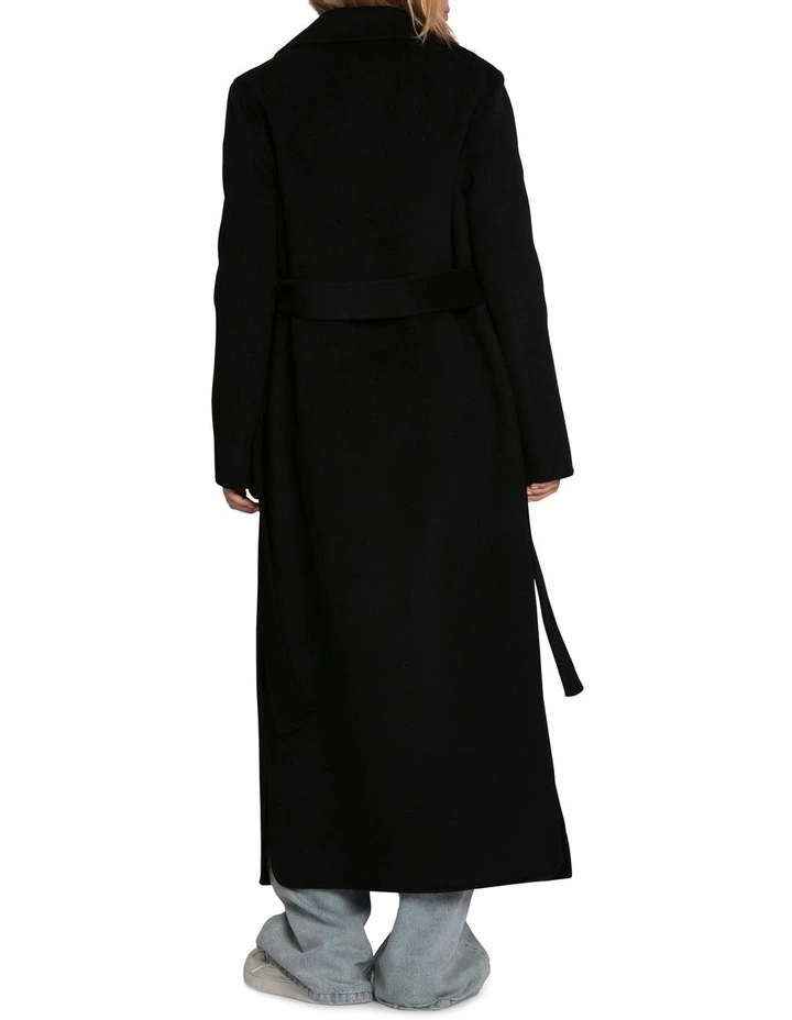 Ex-Boyfriend Maxi Coat in Black image 4