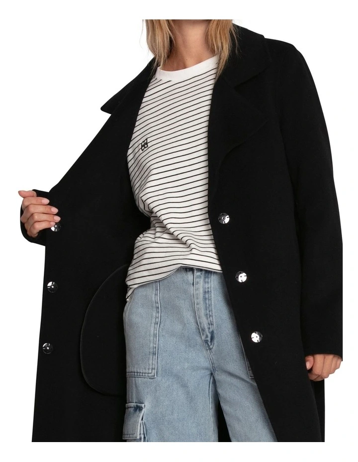 Ex-Boyfriend Maxi Coat in Black image 6