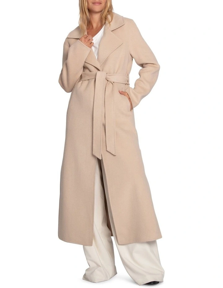 Ex-Boyfriend Maxi Coat in Pale Oat image 4