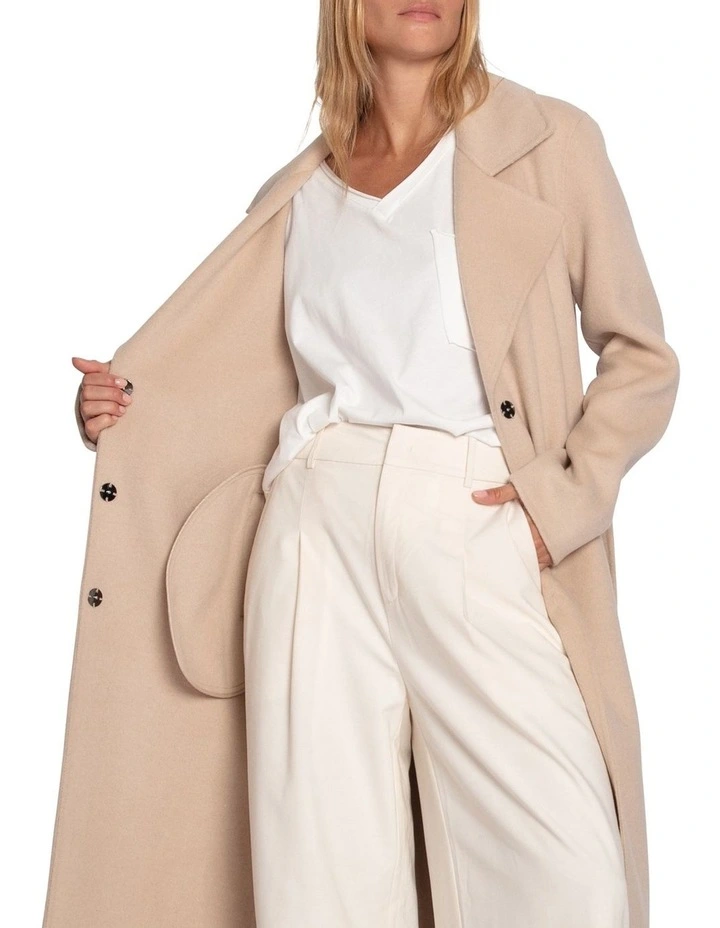 Ex-Boyfriend Maxi Coat in Pale Oat image 6