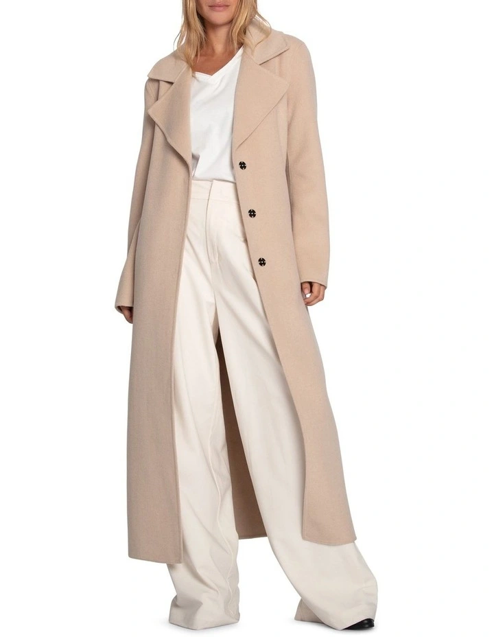 Ex-Boyfriend Maxi Coat in Pale Oat image 7