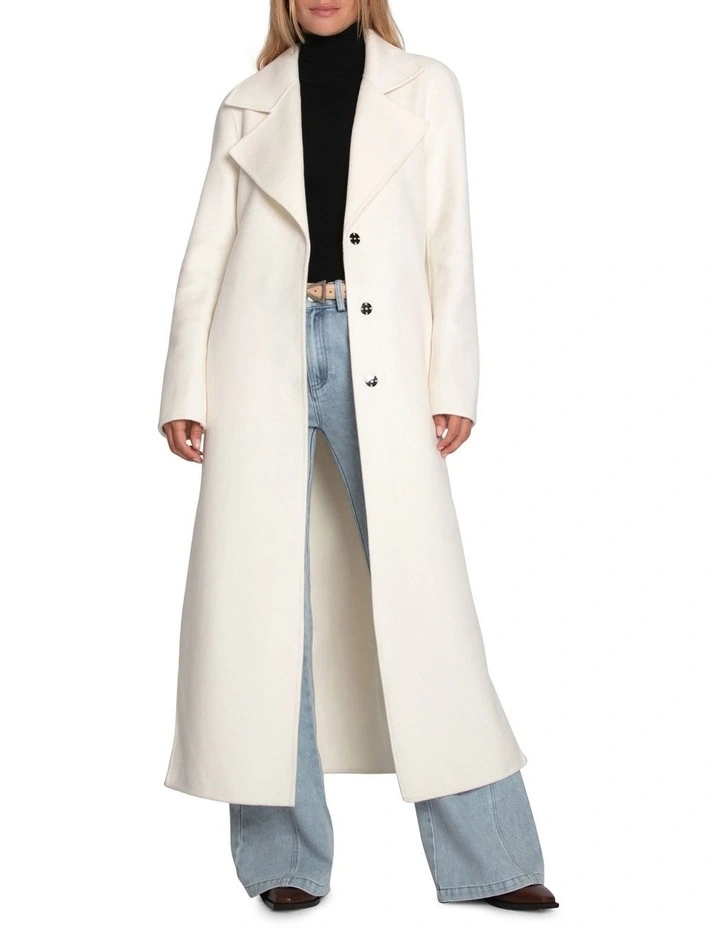 Ex-Boyfriend Maxi Coat in Cream image 1