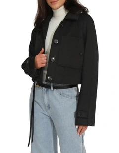 High For This Wool Blend Coat in Black