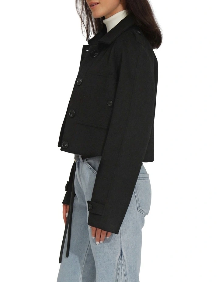 High For This Wool Blend Coat in Black image 2