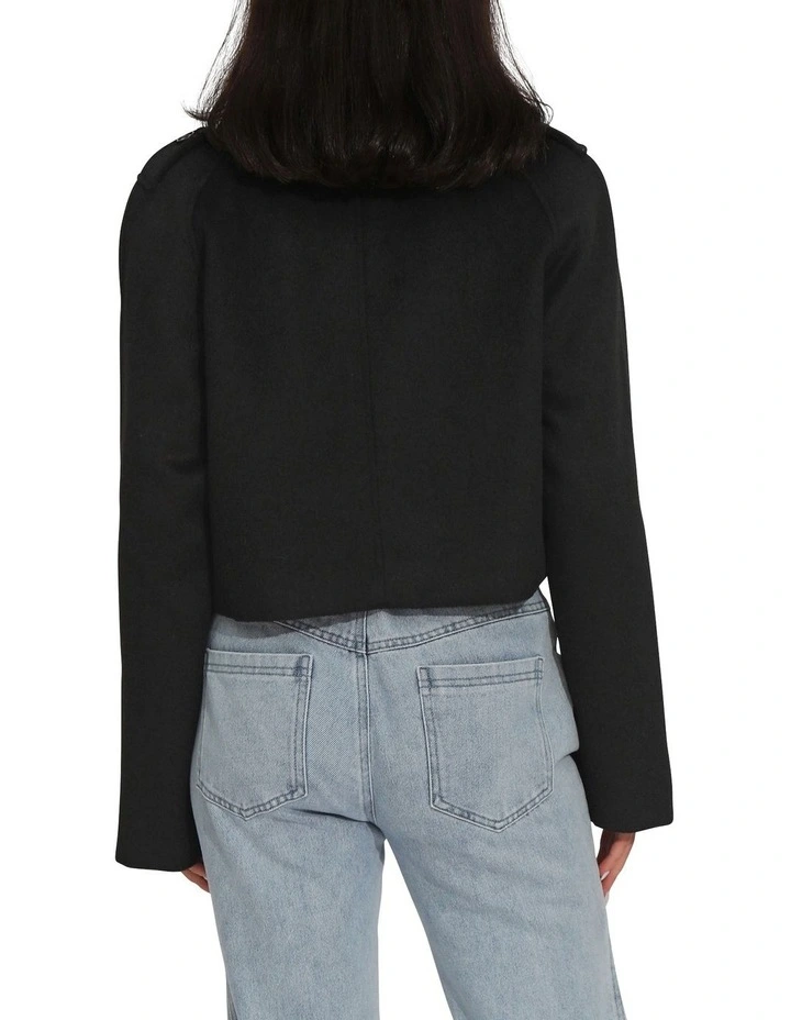 High For This Wool Blend Coat in Black image 3