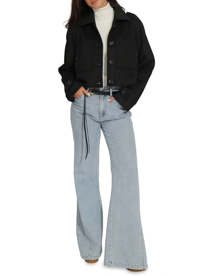 High For This Wool Blend Coat in Black image 4
