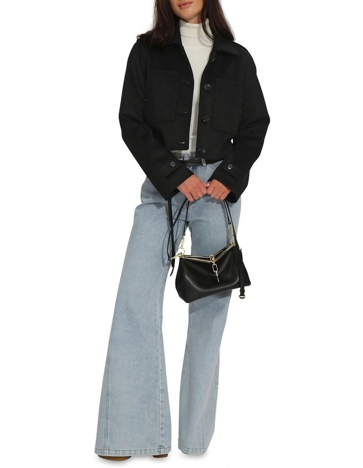 High For This Wool Blend Coat in Black image 5