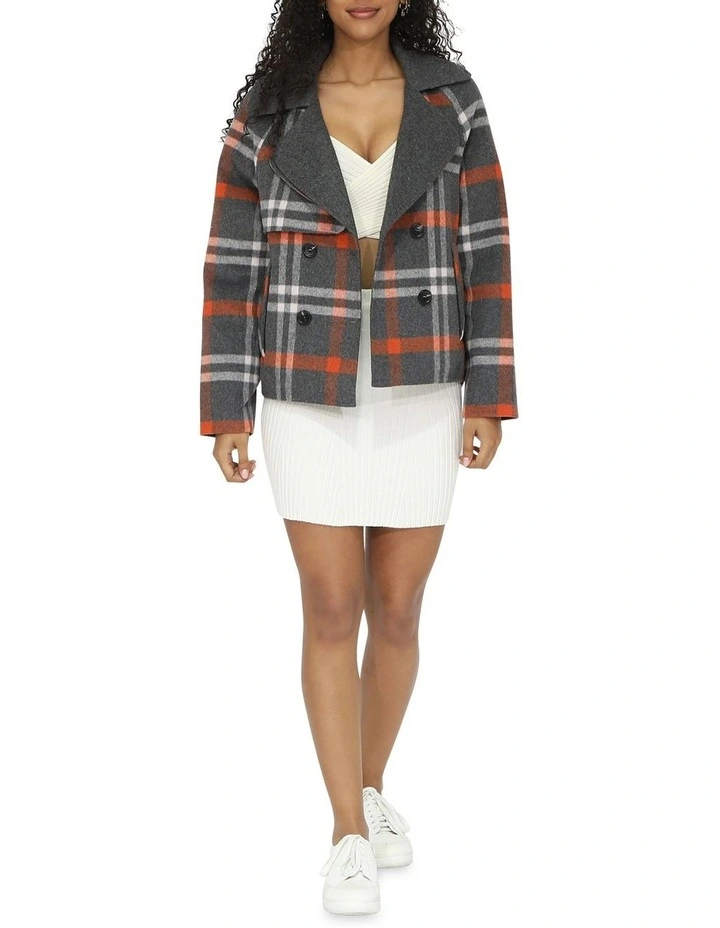 I'm Yours Wool Blend Peacoat in Charcoal image 1