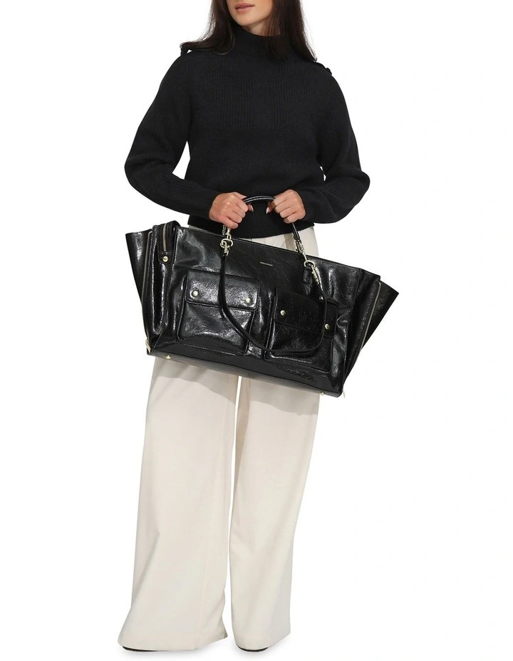 Lost & Found Knitted Sweater in Black image 5
