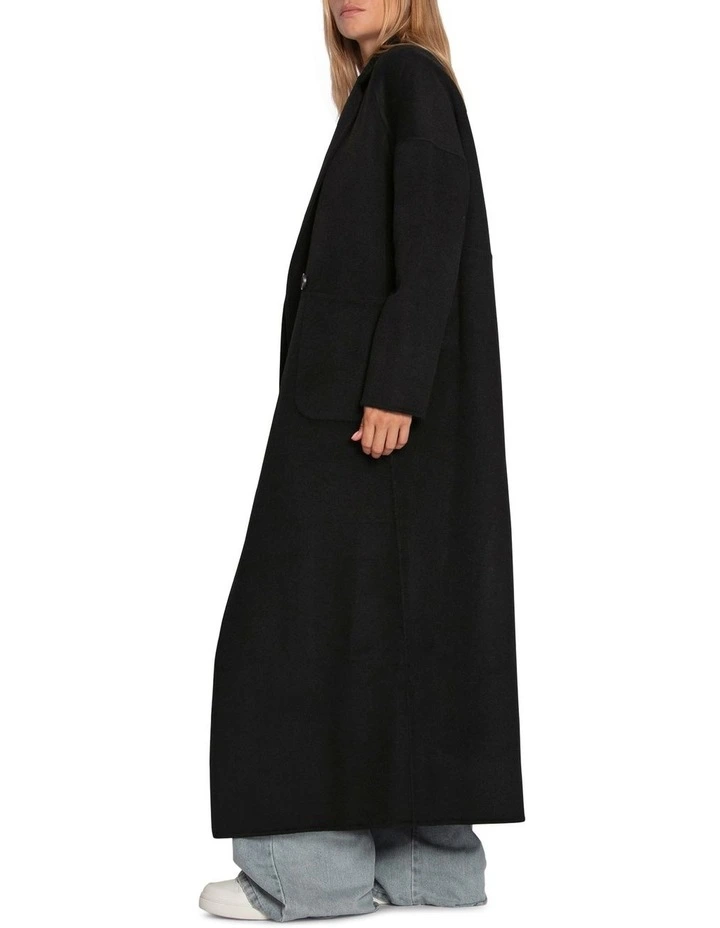 Publisher Maxi Coat in Black image 2