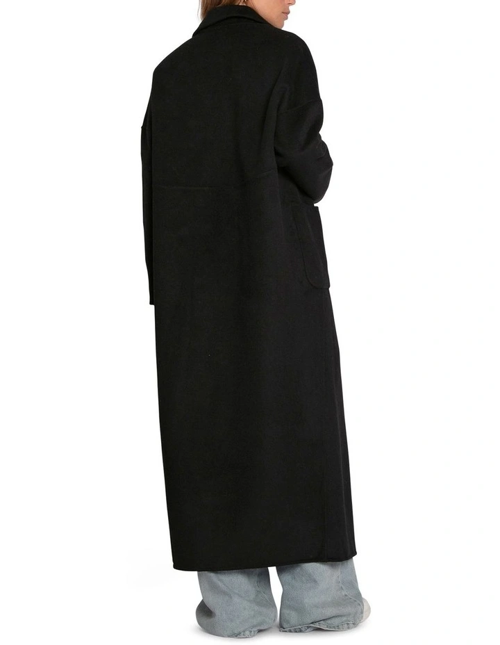 Publisher Maxi Coat in Black image 3
