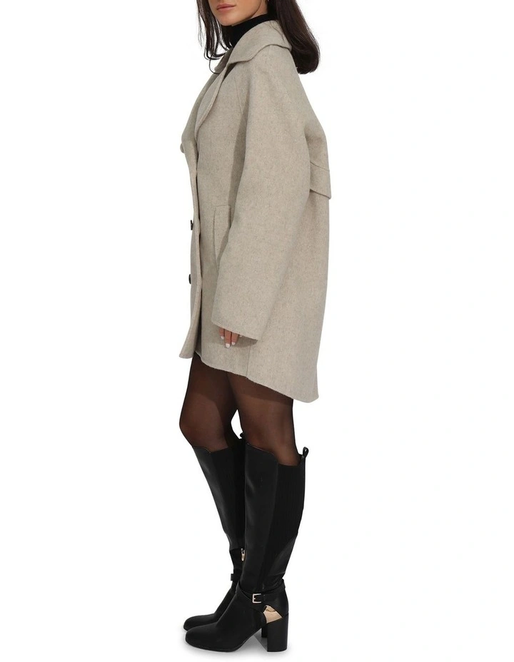 Wanna Be Loved Coat in Pale Oat image 3