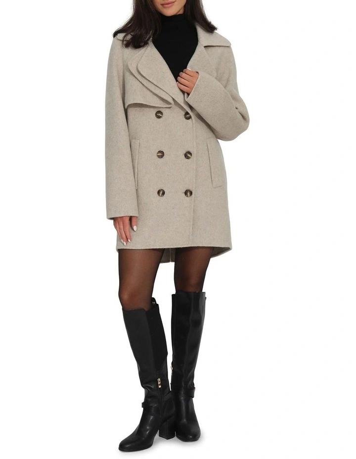 Wanna Be Loved Coat in Pale Oat image 4