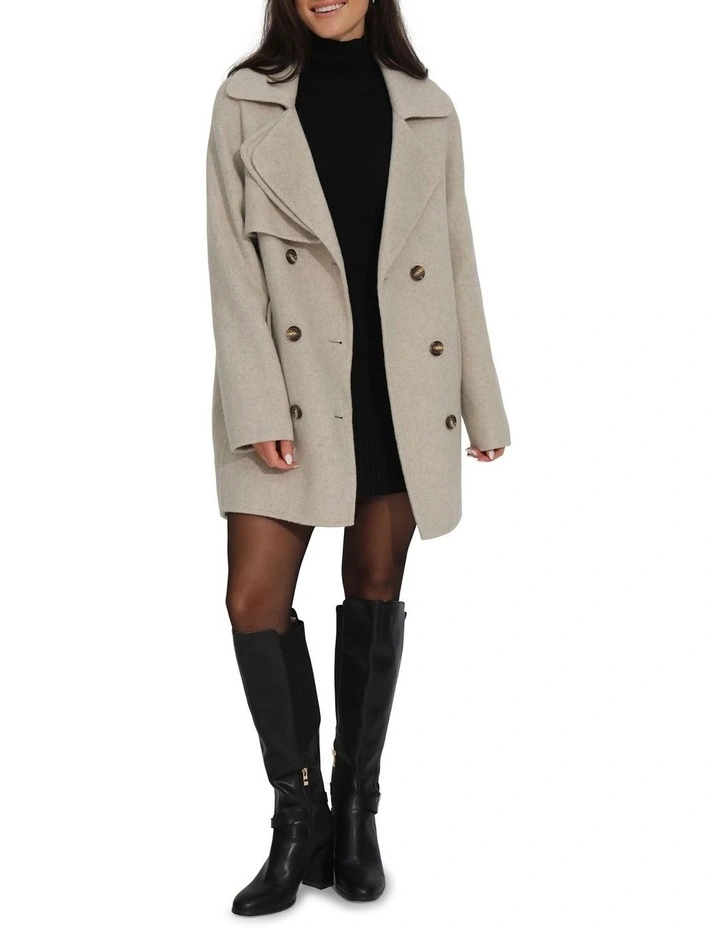 Wanna Be Loved Coat in Pale Oat image 6