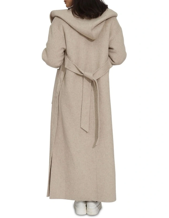 Walk My Way Maxi Coat in Pale Oat image 4