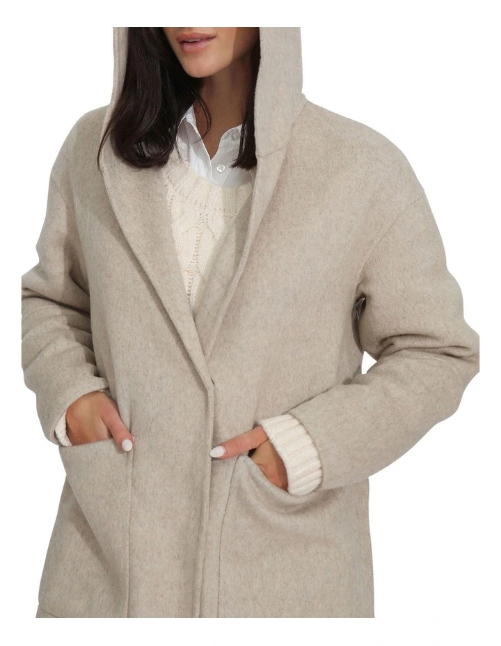 Walk My Way Maxi Coat in Pale Oat image 6