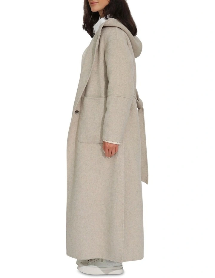Walk My Way Maxi Coat in Pale Oat image 7