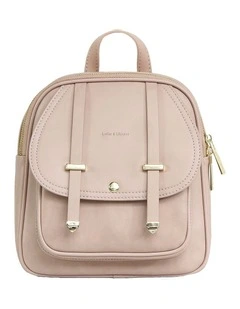 Camila Leather Backpack in Dusty Pink