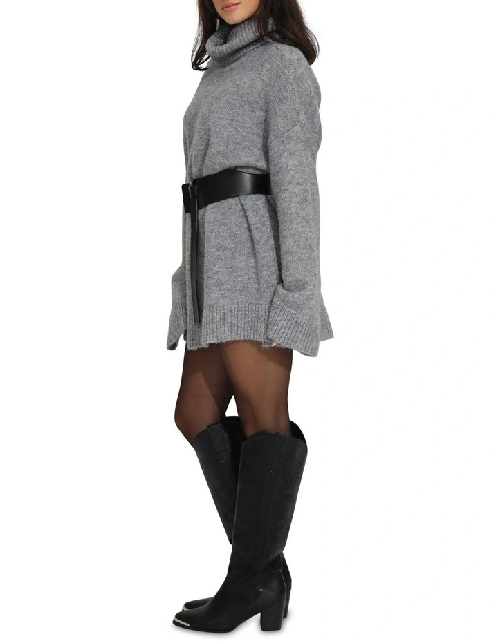 Cuddle Me Oversized Tunic Sweater in Grey image 2