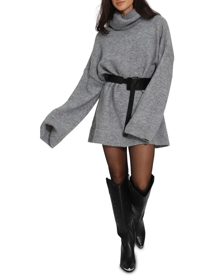 Cuddle Me Oversized Tunic Sweater in Grey image 6