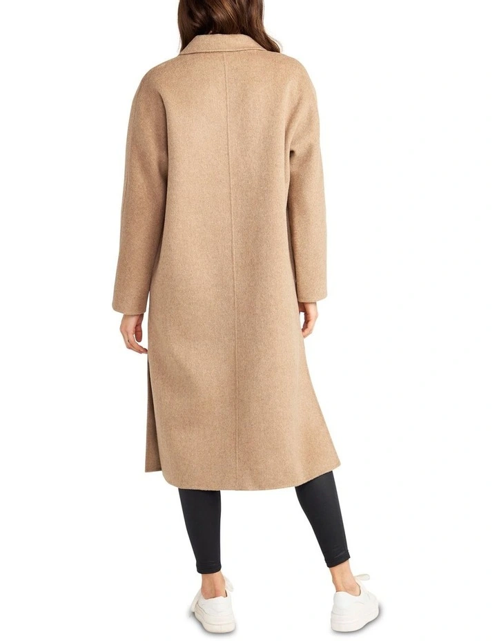 Guestlist Oversized Double Breasted Coat in Oat image 4