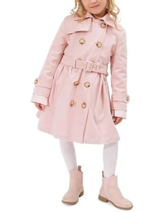 Miss Sunshine Trench Coat in Blush Pink
