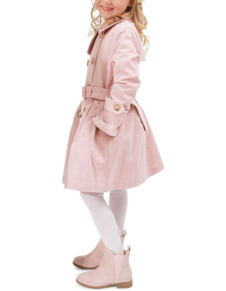 Miss Sunshine Trench Coat in Blush Pink image 2