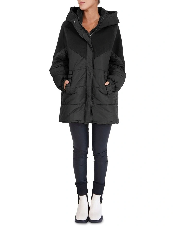 Say It Again Quilted Jacket in Black image 1