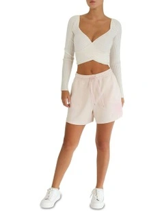 Turn To You Track Short in Blush