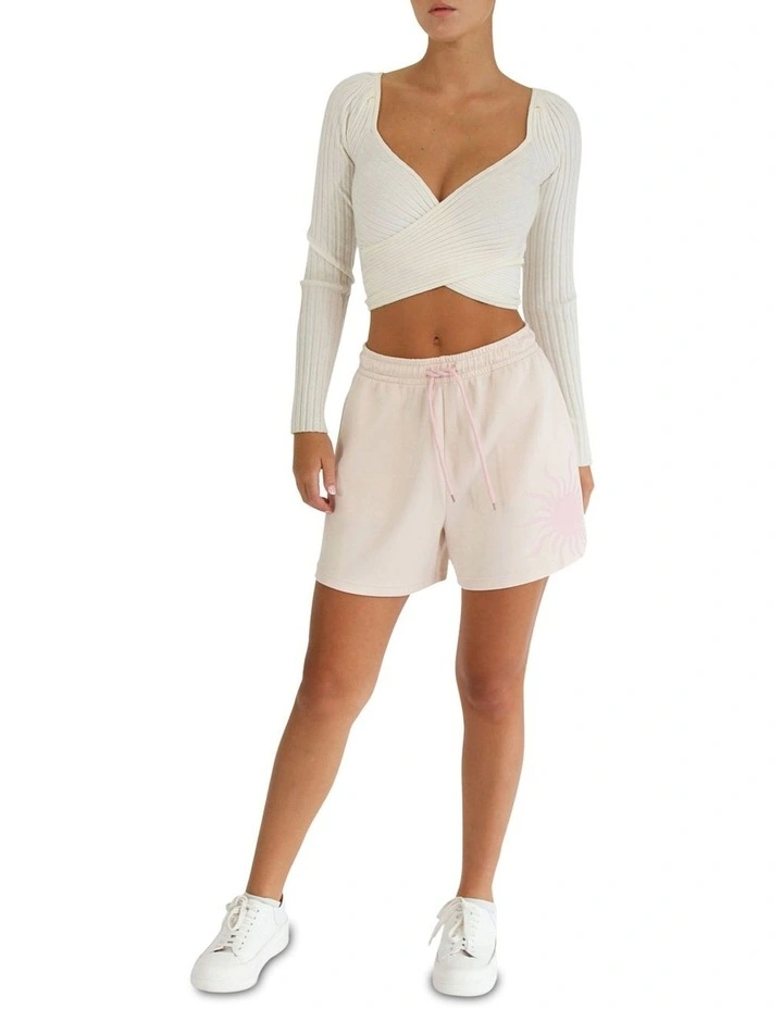 Turn To You Track Short in Blush image 1