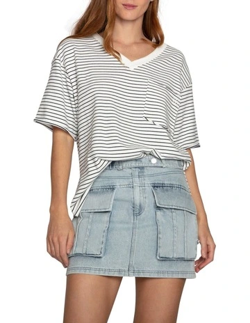 Brave Soul Striped T-shirt in Multi