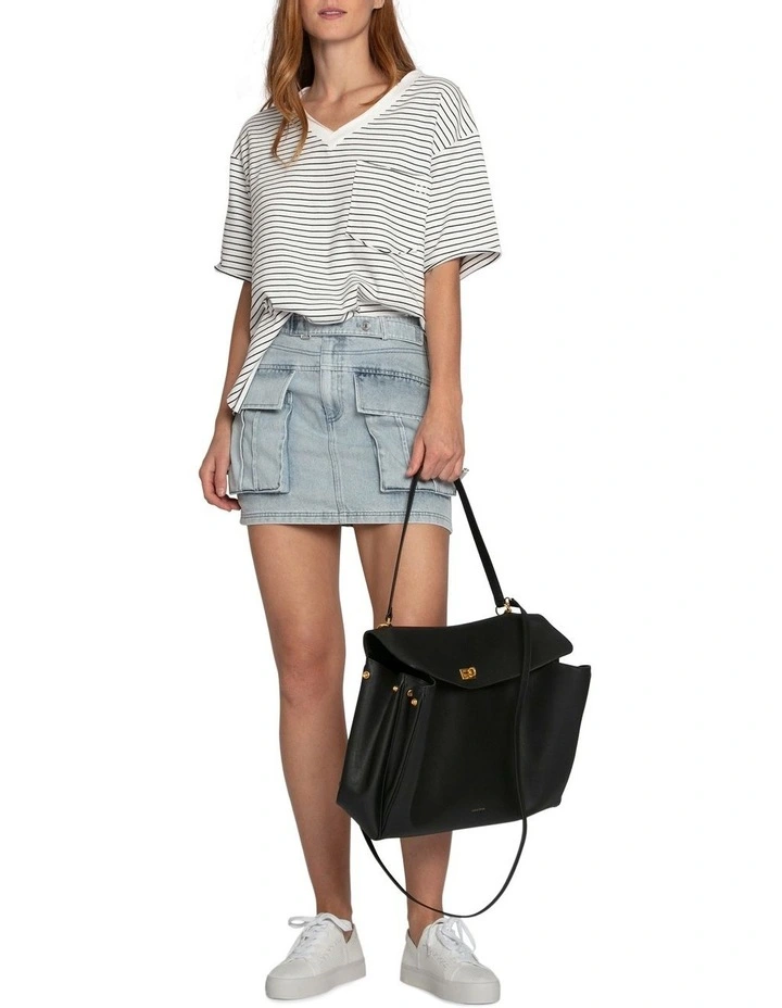 Brave Soul Striped T-shirt in Multi image 6