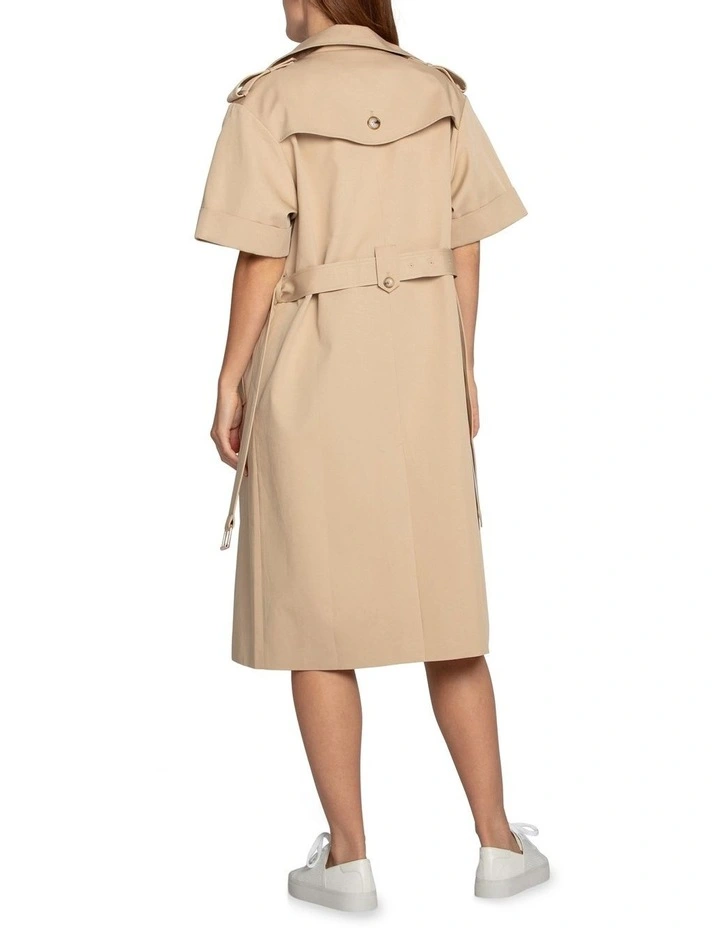 Dust And Daring Trench Style Dress in Camel image 4