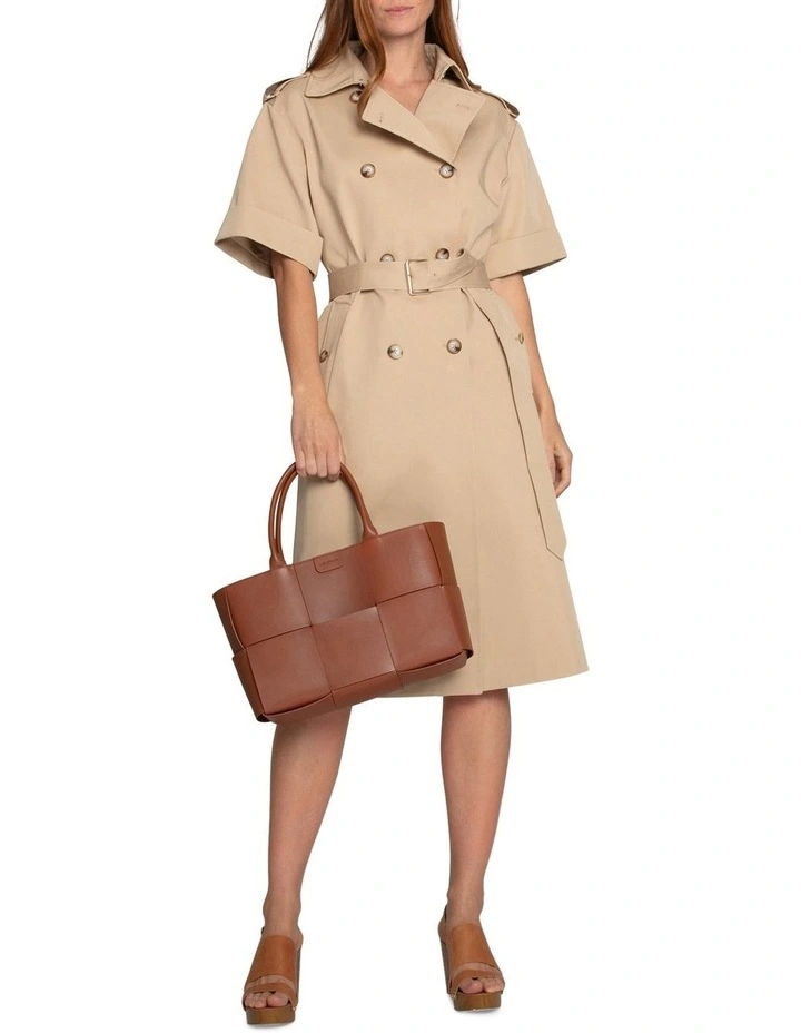 Dust And Daring Trench Style Dress in Camel image 7