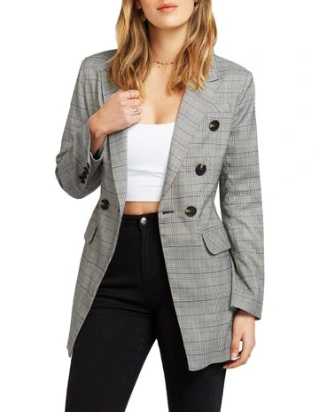 Too Cool For Work Plaid Blazer