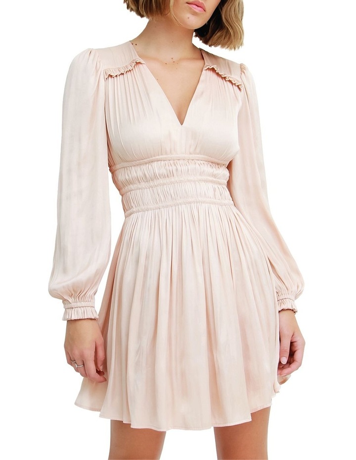Shine Bright Ruched Mini Dress Light Pink