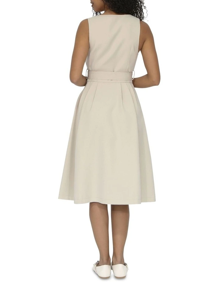 Miss Independence Midi Dress in Sand image 4