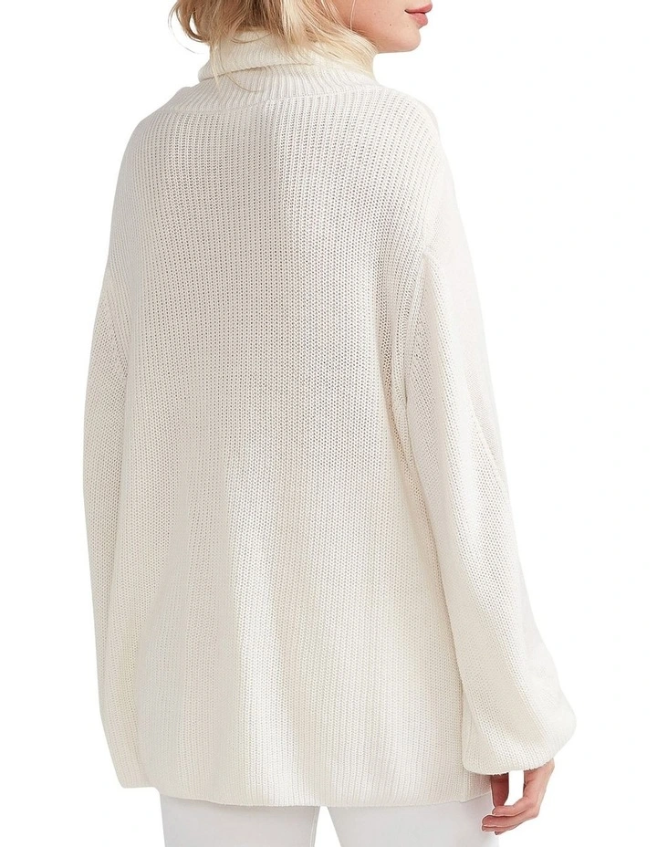 Nevermind Sheer Panelled Knit in Cream image 3