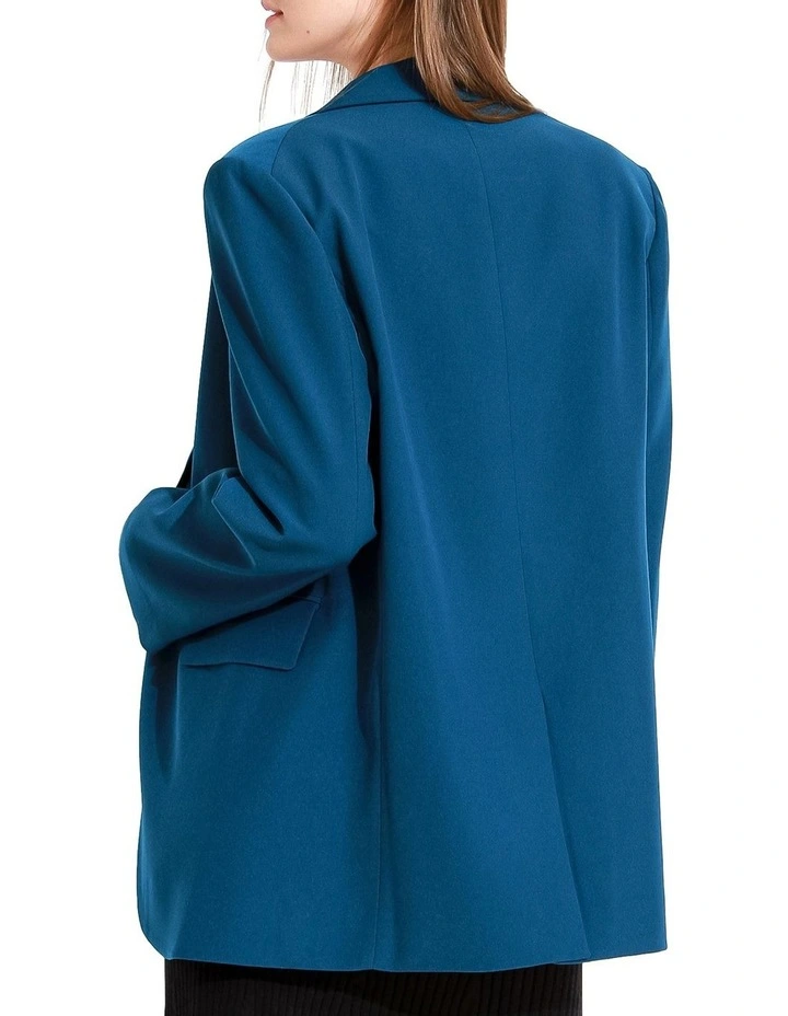 Unchained Heart Blazer in Teal image 3