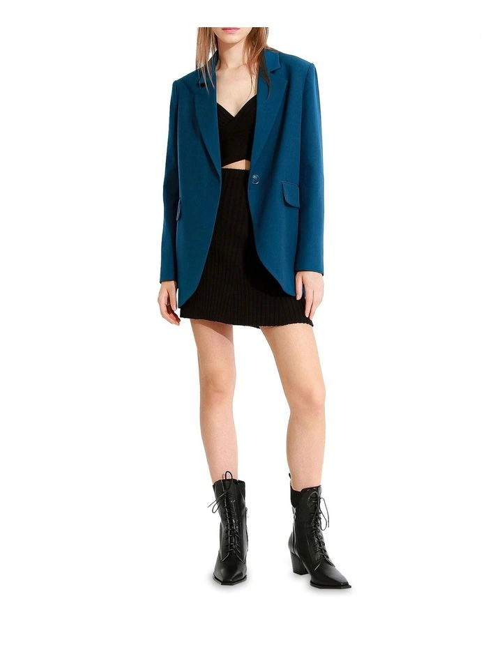 Unchained Heart Blazer in Teal image 4