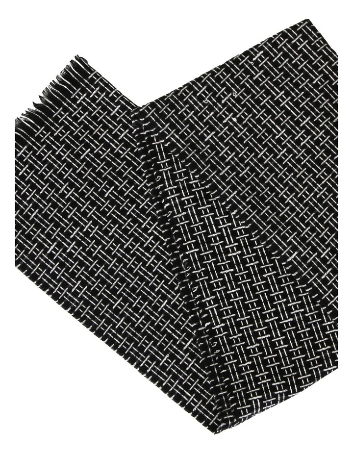 Downtown Textured Scarf in Black/White image 4