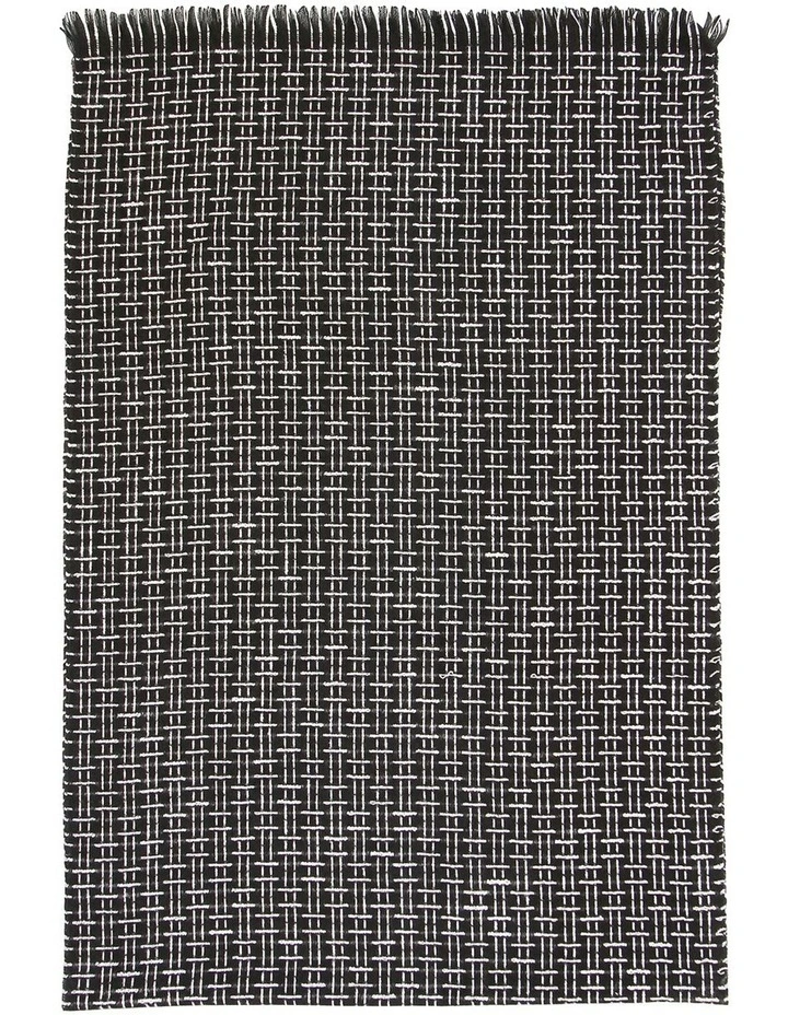 Downtown Textured Scarf in Black/White image 5