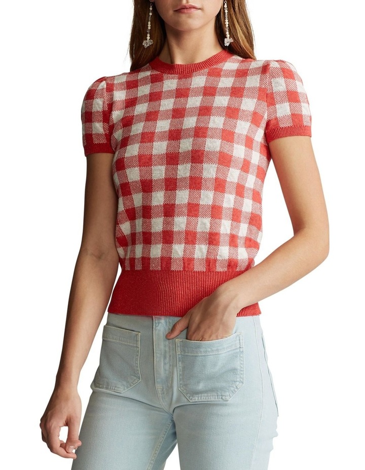 Polo Ralph Lauren Gingham Short-Sleeve Sweater | MYER