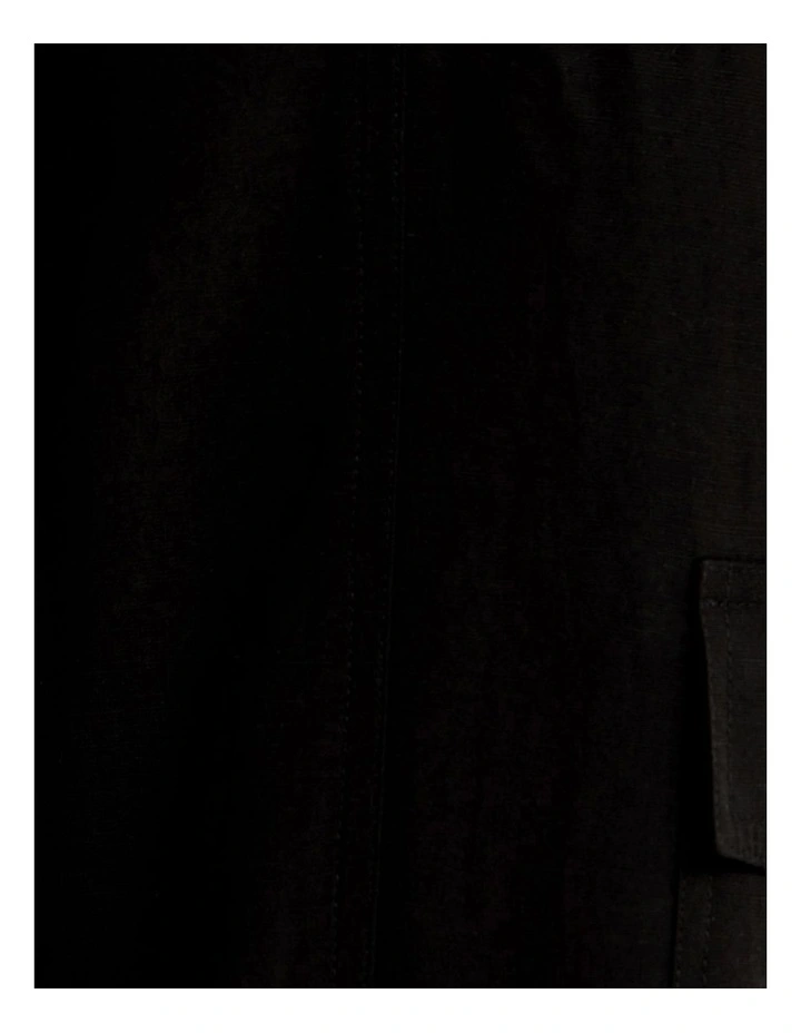 Pepper Tencel Linen Cargo Pants in Black image 6