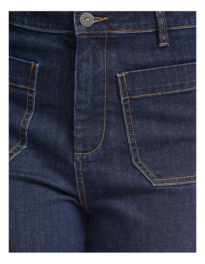 Alexa Patch Pocket Jeans - Stripe