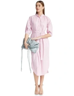 Western Shirt Dress in Pink